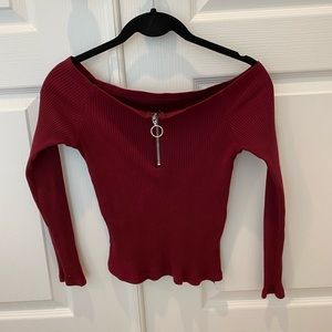 off the shoulder long sleeve